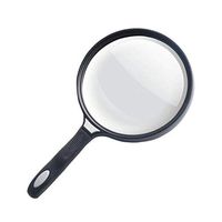 Handheld Magnifier Handheld Portable Magnifier - 10x HD Diameter 125mm Large Lens Reading Check Jewelry - Black Multifunctional Modern Magnifying Glass Series