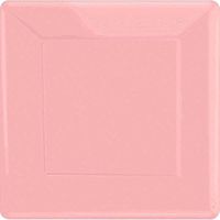 amscan New Pink Square Paper Plates,  20 Ct. | Party Tableware