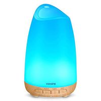VicTsing 150ml Essential Oil Diffuser, 3rd Version Aromatherapy Diffusers Ultrasonic Cool Mist Humidifier with Sleep Mode, Waterless Auto-Off for Home Office Room Baby-Wood Grain