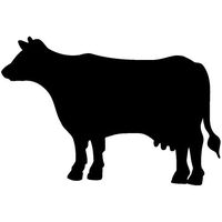 Milk Cow Decal Sticker (Black), Decal Sticker Vinyl Car Home Truck Window Laptop
