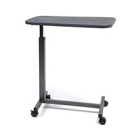 Lumex Modern Overbed Table with Wheels, Contemporary Dark Grey Top, 28-41" Height GF8903PS