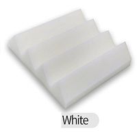 Jeash Wave Sink Shape Self-Adhesive Acoustic Foam Panel Sound Stop Absorption Sponge Studio KTV Soundproof Sponge Wall Sticker Bedroom Living Room Decorative Home Decor (White)