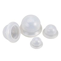 ROSENICE Silicone Cupping Massaging Tools Body Therapy Cupping Cups 4pcs (Transparent)