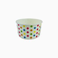 Worlds Paper Ice Cream Cups Polka Dot Paper Yogurt Cups 5OZ Rainbow 50 pack