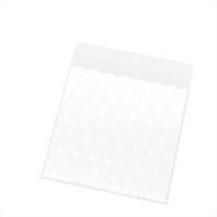 Wansan 100pcs Clear Cellophane Bags Lace Printing Self Adhesive Cookie Candy Package for Weddign Birthday Party Gift