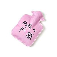 Hacoly Mini Hot Water Bottle Pocket Hot Water Bag Rubber Hottie Water Heating Bag for Pain Relief, Menstrual Cramps, Cold Winter Bed Warming Portable Reusable Therapy Heating Pad-Letter