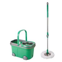 MOP Spinning and Bucket Cleaning Set Hangable Multifunction Household Green Head2