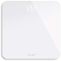 Digital Body Weight Bathroom Scale from GreaterGoods (White), Premium Designer Scale with Hidden Shine-Through Display