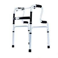 Lyqqqq No Caster Folding Walker Elderly Aluminum Alloy Disabled Walker