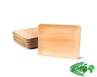 10" Evo-Eco 10 Inch Square Palm Leaf Plates Dinner Plates Lunch Plates Eco friendly Disposable Dinnerware | Heavy Duty Biodegradable Party Plates for Wedding, Camping Parties & More 100pack By Evo Eco