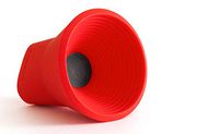 KAKKOii Wow Wireless Bluetooth Speaker - Durable Silicon - 33 Foot Range - Rechargeable with Included USB Charger - Red