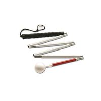 Ambutech Alum 6-Sec. Folding Cane-White Ball-56-in