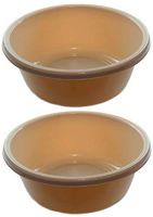 Ybm Home Round Plastic Wash Basin 1147 (2, Beige)