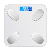 DEI QI Bathroom Scale Weight Scale Backlit LCD Display Smart Scales Digital Weight and Body Fat USB Charging Round Corner Design Digital Scale