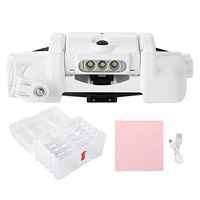 Ayunjia Head Mount Magnifier,LED Lighted Headband Magnifying Glass Helmet Jewelry Repair Head Loupe Optical Pro Series MagniVisor Deluxe Head-Worn LED Lighted Magnifier