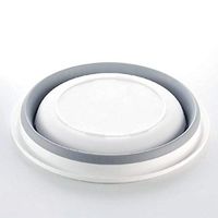 RPMDM Portable Travel Folding Washbasin Fruit and Vegetable Storage Basin Tourism Outdoor Car Folding Hanging Laundry Foam Basin Plastic washbasin (Color : Grey)