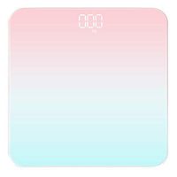 DWW Bathroom Square Digital Weight Scale with LED Display, USB Charging, 396Ibs/180kg Capacity, Tempered Glass, High Precision Measurements