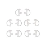 KS K-STORM Two Way Radio Ear Mold Replacement Soft Silicone Ear Insert Earmould for Acoustic Coil Tube Earbud (Transparent, 5 Pair Small)