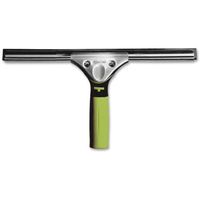 14" Squeegee,w/5" Ergonomic Handle, Stainless Steel/Green