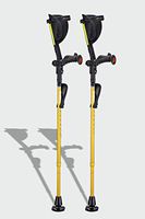 Ergobaum® Prime 7TH Generation by Ergoactives. 1 Pair (2 Units) of Ergonomic Forearm Crutches - Adult 5' - 6'6'' Adjustable. (Gold)