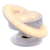 PUAO Motion Sensor Light, Cordless 360 Degree Rotation 30 LEDs UFO Design LED Night Light, Stick-Anywhere Closet Lights Stair Lights, Safe Lights for Indoor Decorative (Warm White, USB Charged)