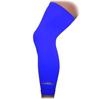 COOLOMG 1PCS Sport Football Basketball Cycling Stretch Leg Knee Long Sleeve, Dark Blue, Small