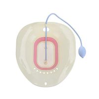 vmree Sitz Bath, Over The Toilet Perineal Soaking Bath, Postpartum Care, Hemorrhoid Treatment, Ideal for Post-Episiotomy Patients, Universal Fit, Oval, Oblong or Elongated Toilets, Foldable (Pink)