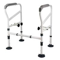 LMEIL Medical Bathroom Toilet Rail Grab Bar, Aluminum Toilet Safety Frame, ommode Safety Frame Handle，Adjustable Height and Width for Elderly, Senior, Handicap