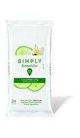 Simply Summer's Eve Cleansing Cloths, Cucumber Lily, 24 Count (Pack of 3)