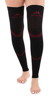 Mojo Compression Stockings Medical Thigh Leg Sleeve 20-30mmhg Black/Red Large
