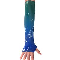 TO-JP Sports Arm Sleeves UV Sun Protection Arm Sleeves Blue Music Symbols Cooling Arm