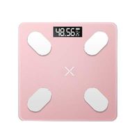 CGOLDENWALL Bluetooth Smart Body Fat Scale Digital Weight Scale with app Body Composition Analyzer Health Monitor for Body Weight Fat Water BMI BMR Muscle Mass 26 26cm (Rose, Battery Type)