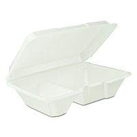 Dart 205HT2 All Purpose Perforated 2 Comp Foam Hinged Container, 9 X 6 in (Case of 200)