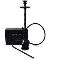 The 30'' Black Panther Aluminum Hookah Shisha & Silicone Hose +1 Unbreakable Silicon Bowl (1 Hose W/Case)