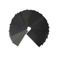 Fun1980s Sandpaper, Premium Wet Dry Waterproof Sandpaper, 48PCS 120 to 3000 Assorted Grit Sanding Paper for Wood Furniture Finishing, Metal Sanding and Automotive Polishing, 9 x 3.6 Inches. (Black