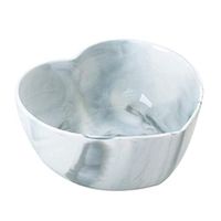 Bowl Soup Bowl Household Salad Bowl Bowl Ceramic Ramen Bowl Commercial Noodle Noodle Bowl Heart Shaped Bowl Gift) Household tableware, retro bowl (Color : Pink, Size : 17.6CM(7IN))