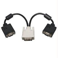 1ft Dvi To 2x Vga Splitter Adapt Dvi-I Male/2x Vga Female