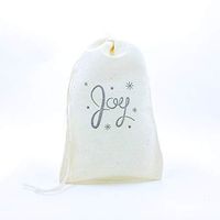 10 Joy Favor Bags Christmas Party Bags Holidays Goodie Candy Cloth Muslin Bag Gift Bag Wrap Exchange Advent Soap Stocking Stuffer