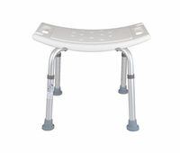 Adjustable Height Aluminium Alloy Bathroom Shower Stool | Bath Seat Bench For Elderly Disabled or Pregnant Women - Healthcare Change the Shoe Seat Aisle Bench (White)