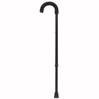 PCP Adjustable Cane with Foam Grip Round Crook Handle Lightweight Aluminum, Black, Large