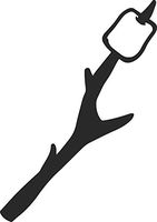 hBARSCI Marshmallow Vinyl Decal - 5 Inches - for Cars, Trucks, Windows, Laptops, Tablets, Outdoor-Grade 2.5mil Thick Vinyl - Matte Black