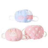 Dinfoger 3Pcs Kids Baby Cotton Gauze Mask Dustproof 6-Layers Cartoon Animal Mouth-Muffle with Infants