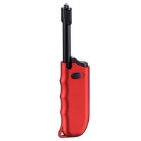 Candle Lighter Rechargeable Arc Lighter Electric Lighter, Rechargeable Flameless Lighter, with Safety Switch USB Windproof Plasma Lighter for Home Kitchen Outdoor BBQ Camping Sports Activities (Red)