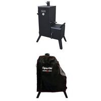 Dyna-Glo DGO1176BDC-D Vertical Offset Charcoal Smoker and Premium smoker cover