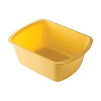 Rectangular Plastic Wash Basin 7 Quart with Graduations, Gold (Pack of 5)