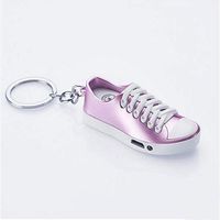 Mopoq Flameless Electric Burner Rechargeable Butane-Free Splashproof Windproof Charging Cigarette Lighter Keychain Pendant Car Men's Metal Windproof Lighter Custom Gift (Color : Pink)