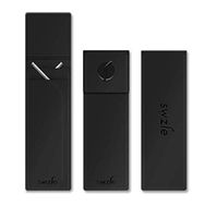 SWZLE 2 Reusable Stainless Steel Bent Straws & 1 Cleaning Brush - Portable Set with Sleek Matte Black Case - BPA Free - Fits in Pocket, Purse & Backpack for Travel & Household - Gold