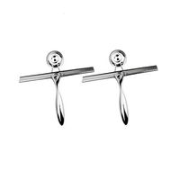 NAMI Shower Squeegee 2 Pieces Bathroom Cleaner Window Squeegee Shower Scraper with Suction Holder