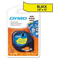 Wholesale CASE of 25 - Dymo LetraTag Label Maker Tape Cartridges-LetraTag Tape, 1/2"x13', Plastic Yellow