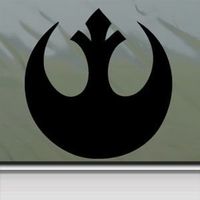 So Cool - Star Wars Rebel Alliance - Vinyl 4" tall (Color: BLACK) decal laptop tablet skateboard car windows stickers